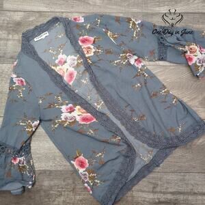 Ecowish Bell Sleeve Boho Top Size S